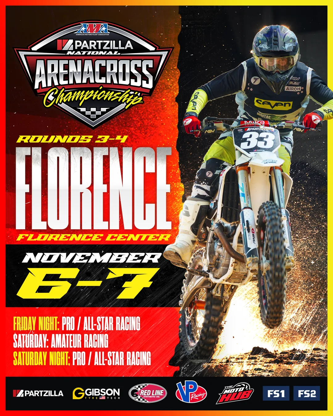 Partzilla Arenacross Florence Rounds 3 and 4 event poster