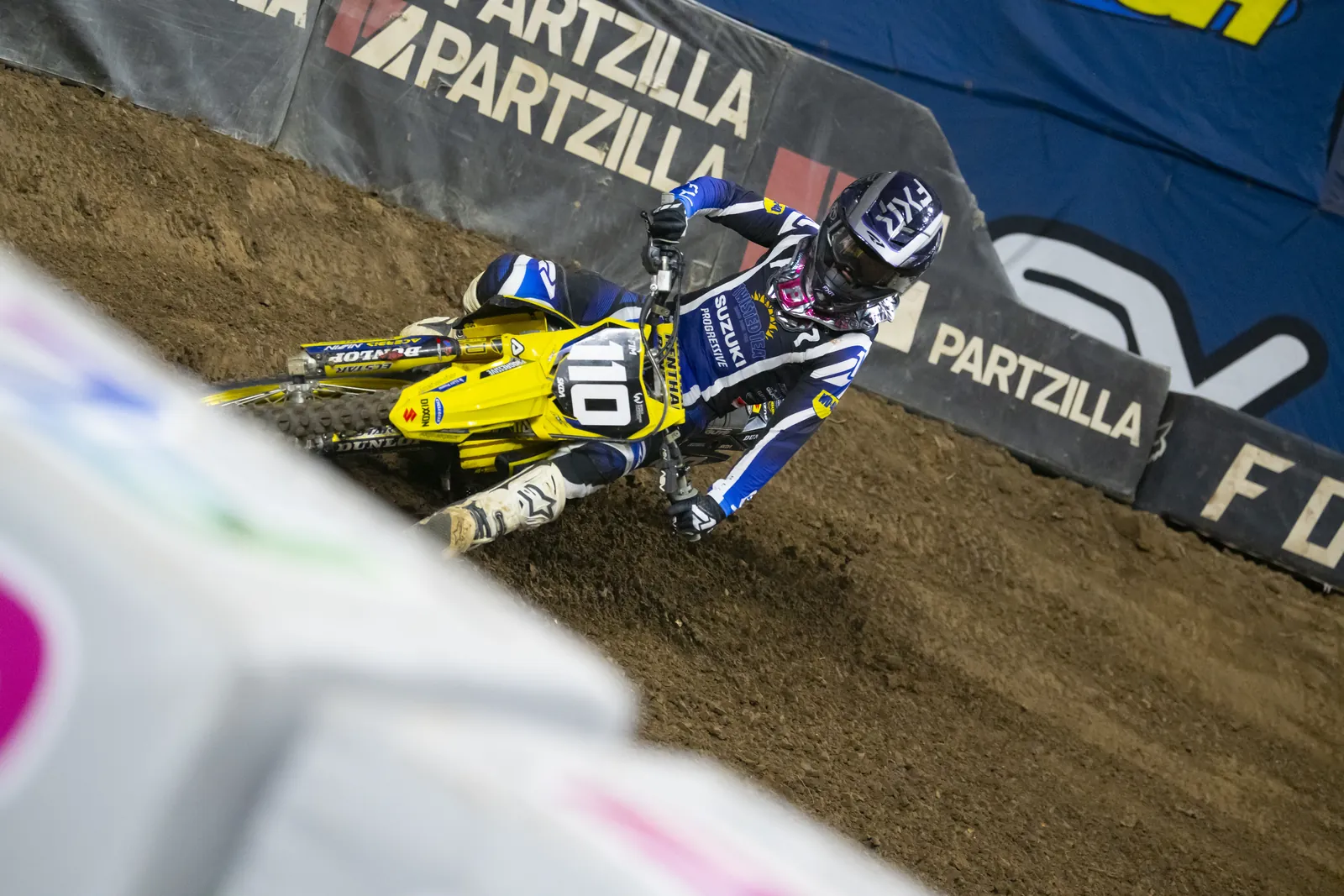 Kyle Peters on his Suzuki at F&M Bank Arena